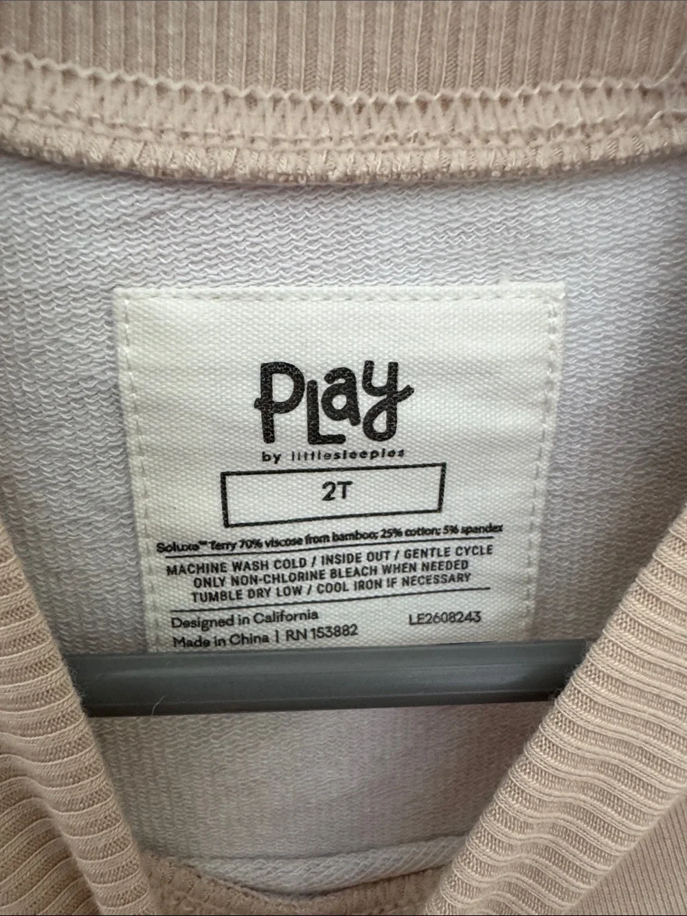 NWOT 2T Little Sleepies Kids Neutral Rainbow & Sun Sweatshirt - Picture 2 of 3